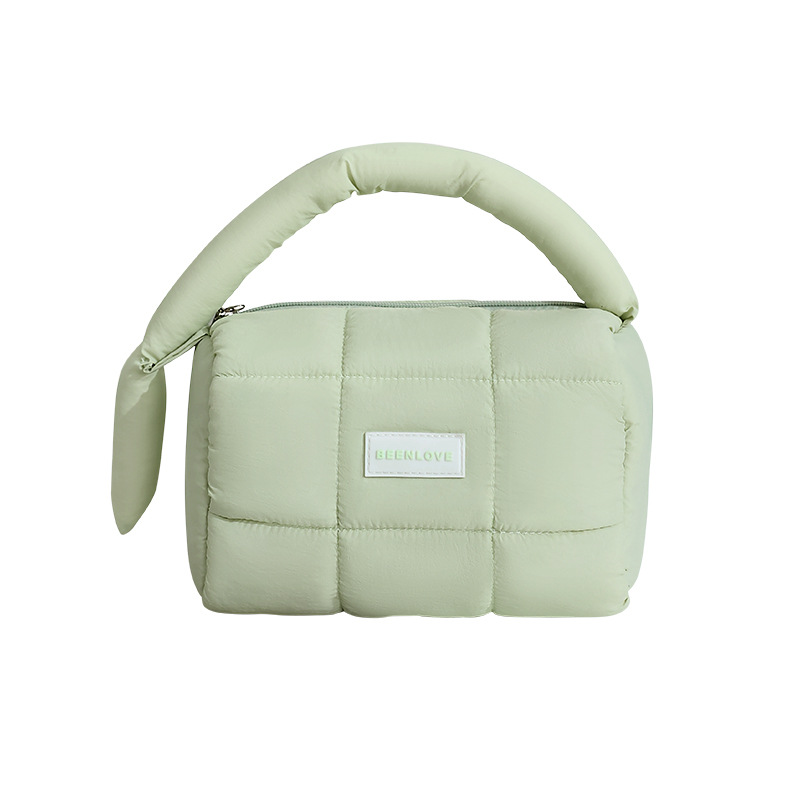 Candy-colored padded makeup bag