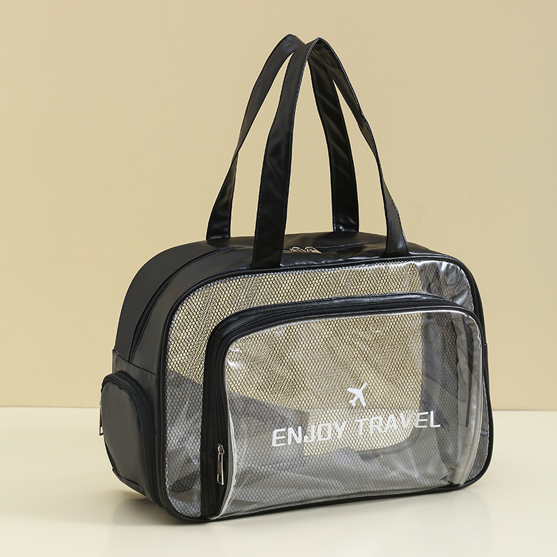 Waterproof hand-held dry-wet separation swimming bag