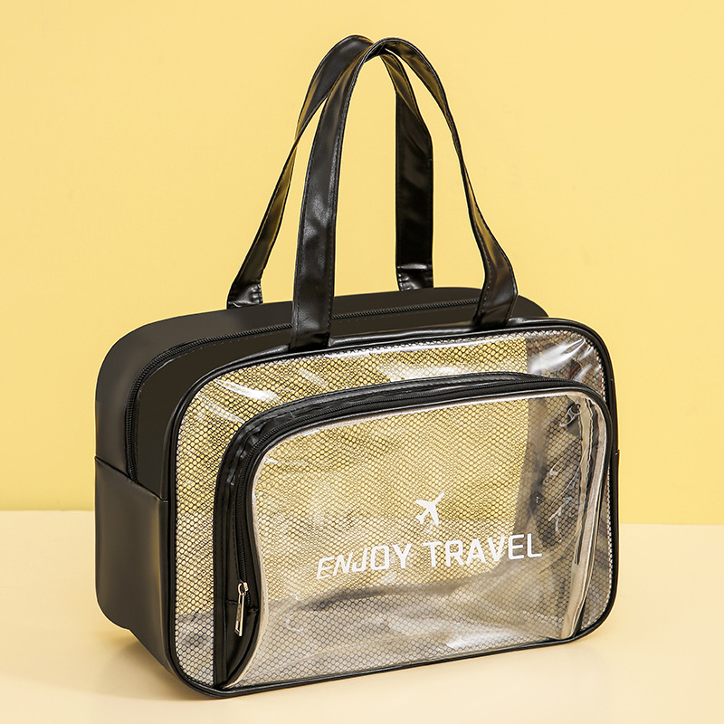Waterproof hand-held dry-wet separation swimming bag