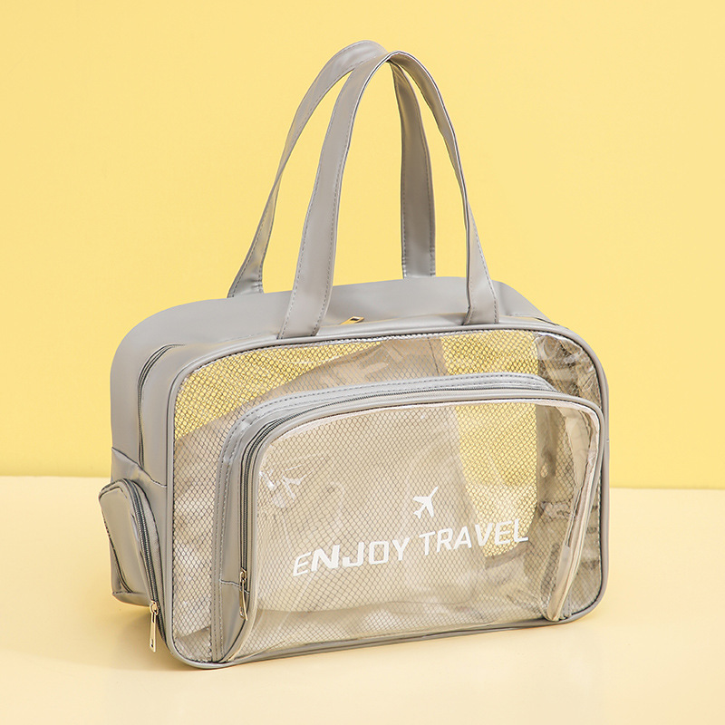 Waterproof hand-held dry-wet separation swimming bag