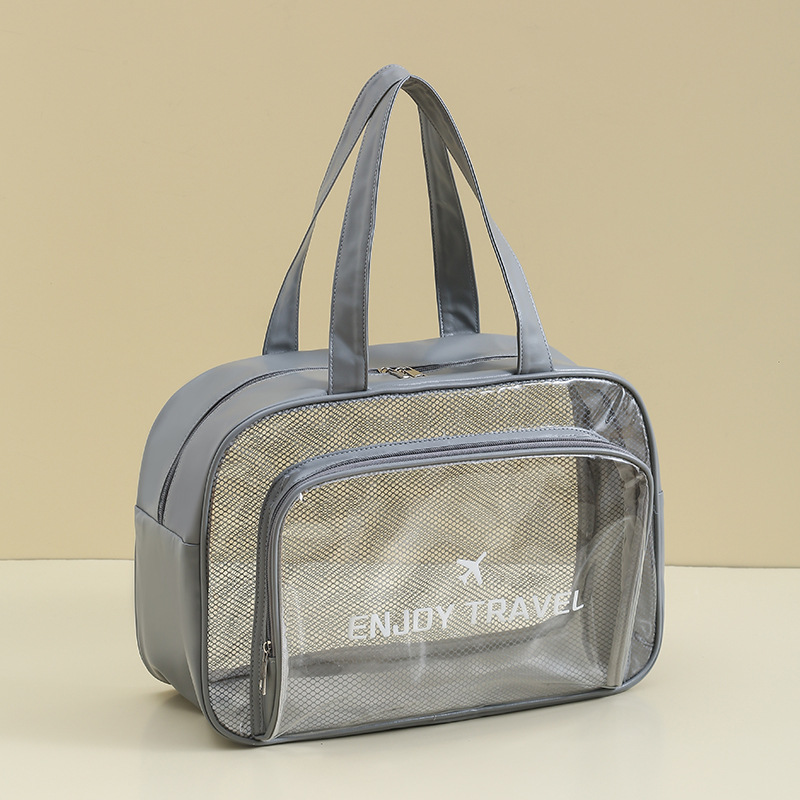 Waterproof hand-held dry-wet separation swimming bag
