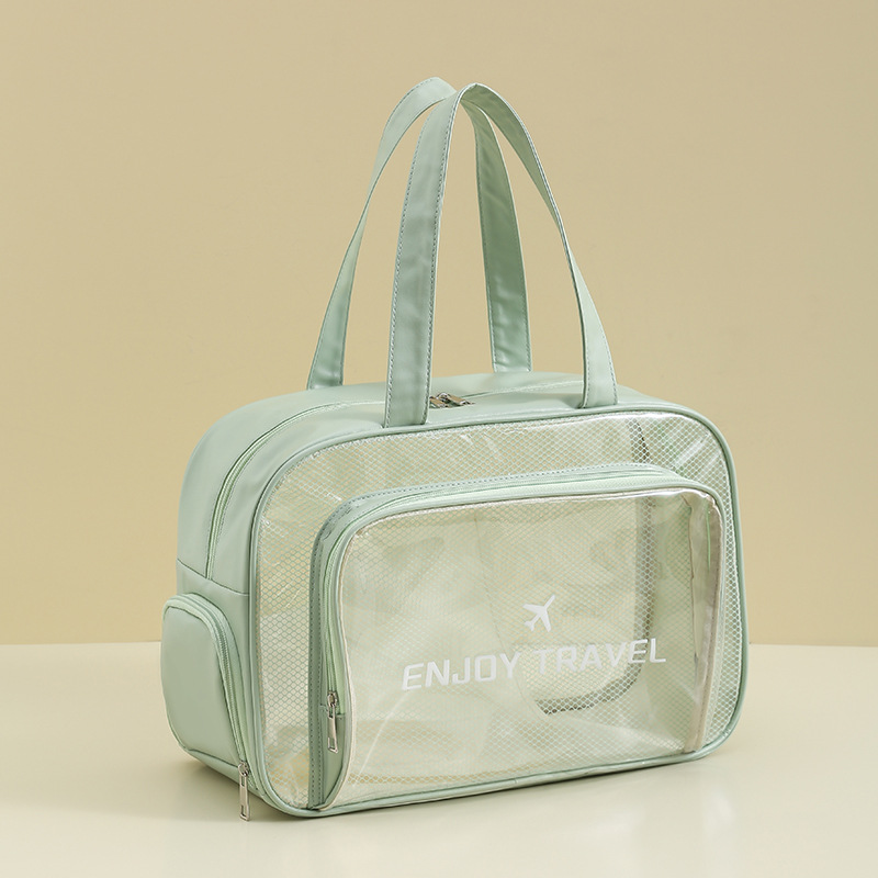 Waterproof hand-held dry-wet separation swimming bag