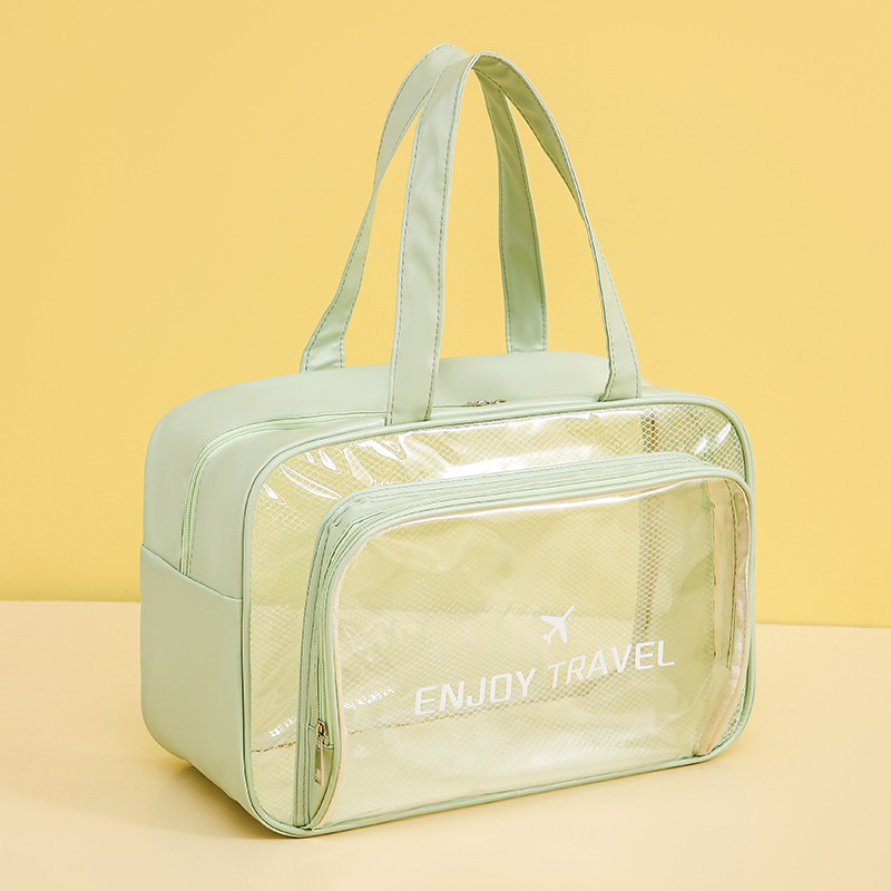 Waterproof hand-held dry-wet separation swimming bag