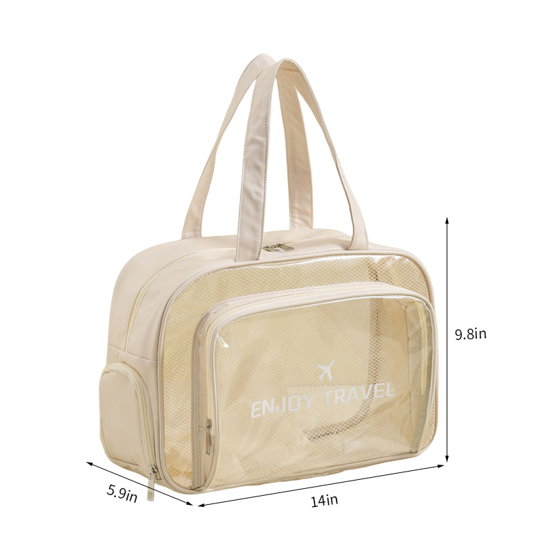 Waterproof hand-held dry-wet separation swimming bag