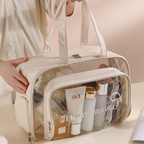 Waterproof hand-held dry-wet separation swimming bag