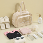 Waterproof hand-held dry-wet separation swimming bag